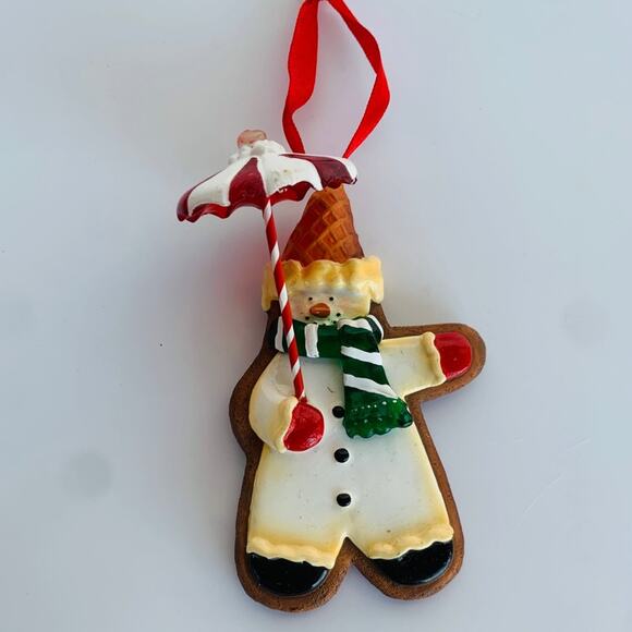 Vintage Snowman Cookie Christmas Tree Ornament - Picture 1 of 5
